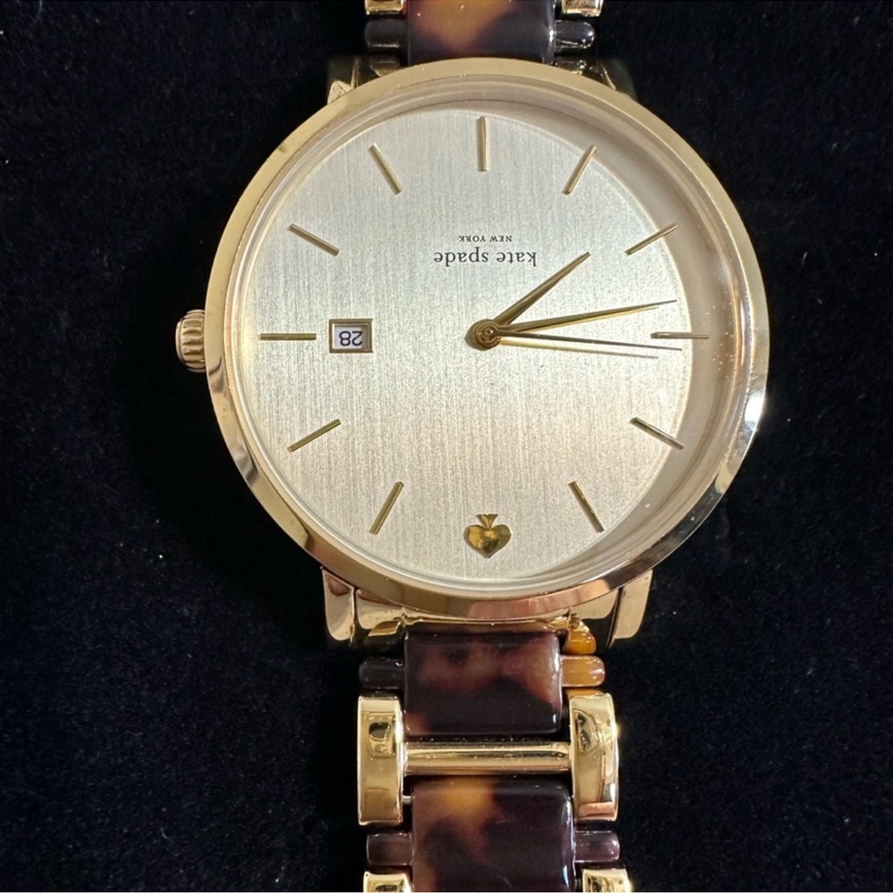 Gold and Brown Tortoise Kate Spade Watch.